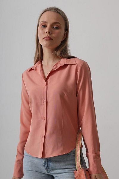 İpeksi Silky Basic Shirt - Salmon