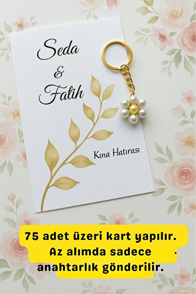 Emtory Home 15 Adet Papatya Anahtarlık - Kına Hediyesi - Kişiselleştime +75 -...