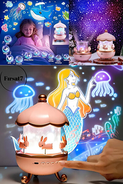 Genel Markalar MASAL MİNİ GÖKYÜZÜ ÇOCUKLAR İÇİN GECE LAMBASI PROJEKTÖR HOPARL...