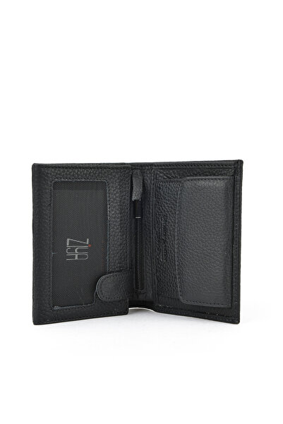 Ziya Чоловічий гаманець з натуральної шкіри 1519841ZDP01 Чорний