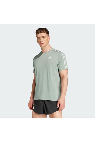 adidas Own the Run 3 Stripes Mens T-Shirt