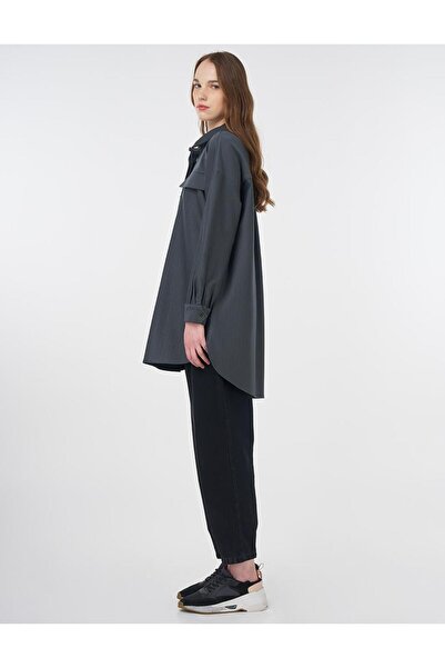 Kayra Kapak Cepli Pamuklu Tunik Yeşil