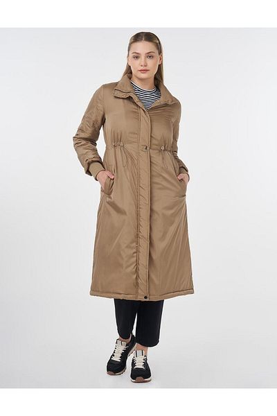 Kayra Με κορδόνι στη μέση καπιτονέ Mixli Anorak Coat Dark Mink