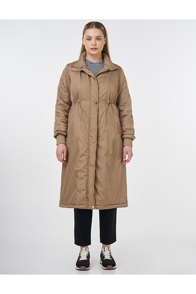 Kayra Με κορδόνι στη μέση καπιτονέ Mixli Anorak Coat Dark Mink