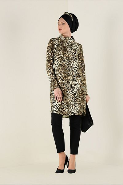 Alvina Leopard Patterned Tunic 4808