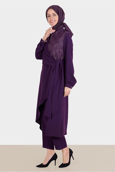 Alvina LOCATED DUAL PANT WITH TIE DETAILSET 30283
