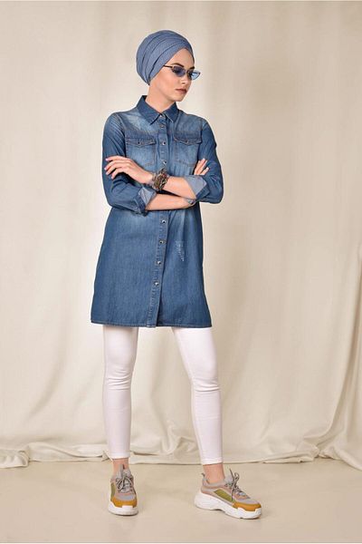 Alvina TUNICA DENIM CU BUMBAC CU BUMBAC 4099