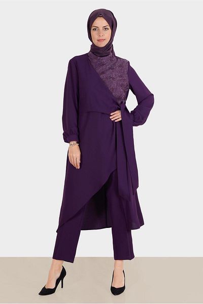 Alvina LOCATED DUAL PANT WITH TIE DETAILSET 30283