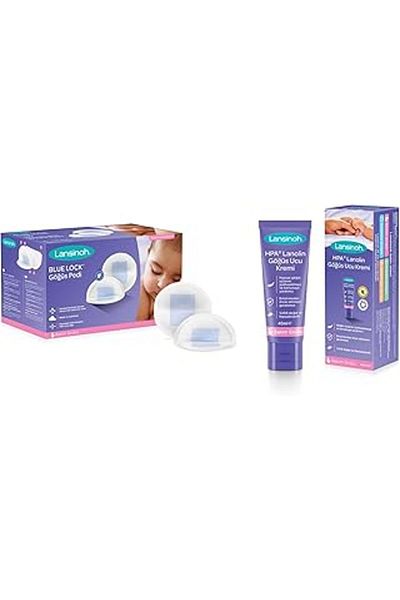 Mu Art Breast Pad 100 Pieces & Lanolin Nipple Cream for Breastfeeding Mothers (40 Gr)