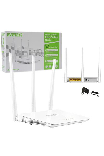 Go İthalat EVEREST EWR-F303 2.4 GHZ 300 MBPS 4 PORT KABLOSUZ ROUTER (5224)