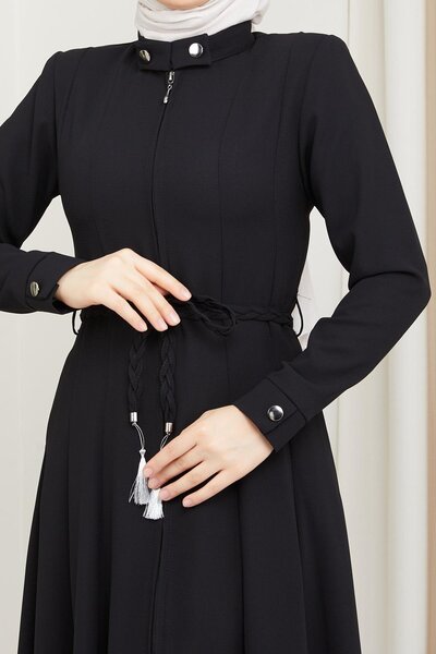 hafsamina Pileli Mevlana Ferace Siyah