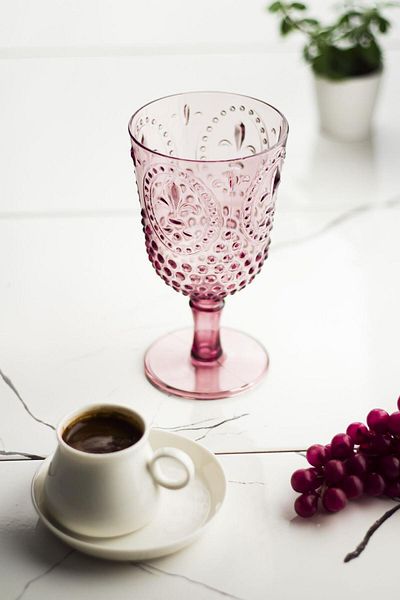 AC BOX Acrylic Plum Single Glass & Water Soft Drink Coffee Side Cup 450 ml (Not Glass)