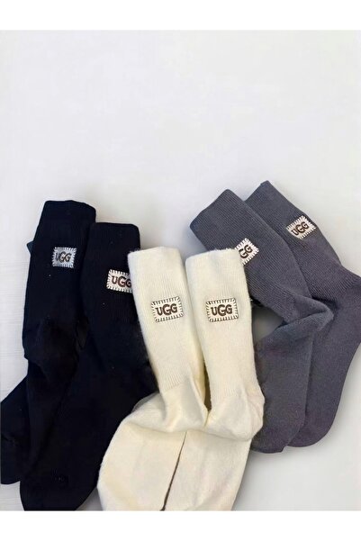 Aloura Ugg Bot ve Terlik Ile Uyumlu Kadın Günlük Konforlu Soket Çorap