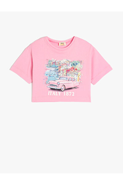 Koton City Print Crew Neck Short Sleeve Cotton T-Shirt