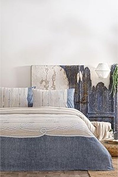 Mu Art Ahşap Floretta soga single person bedspread set