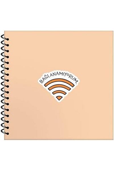 Mu Art Things Sensational 50 Sheets Ruled Hard Cover Sticker Notebook, I Can'T Bind, 16X15Cm