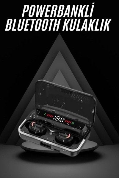 GİGA TECH GİGA Bluetooth Kulaklık Dijital Şarj Göstergeli Powerbankli Bass Öz...