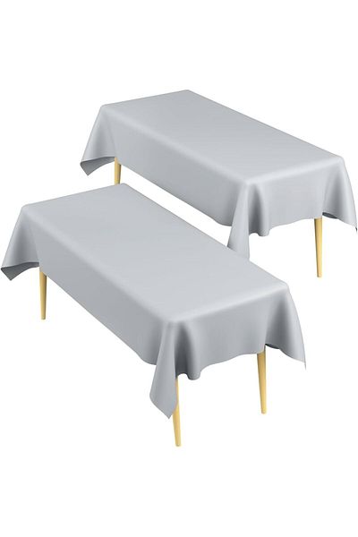 ZENVİVA Silver Table Cover and Pink Table Skirt