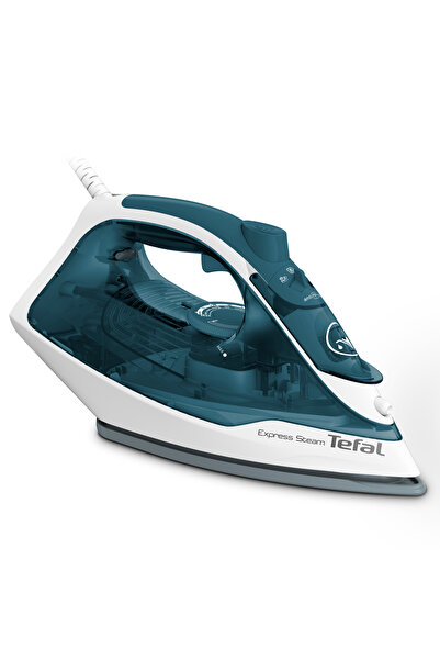 TEFAL مكواة بخار | بخار سريع | ٢٤٠٠ واط | ٢٧٠ مل | أزرق/أبيض | سيريليوم/بلاست...