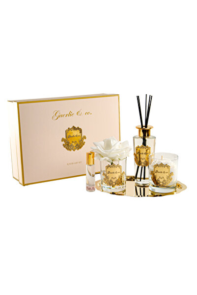 Guerlie and co. Luxury Gold Set Beyaz Gül