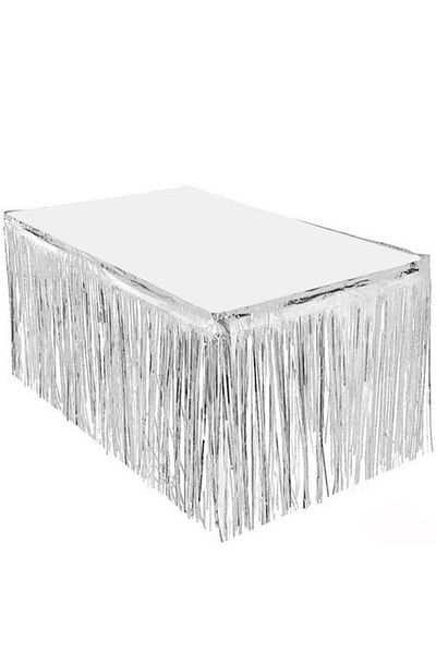 ZENVİVA Black Table Cover and Gray Table Skirt