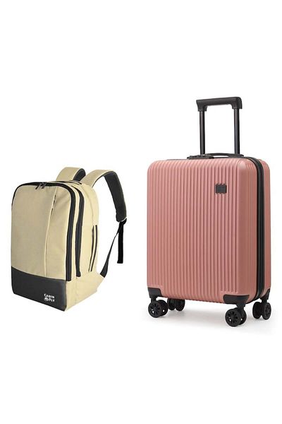 CABINFLY Set calatorie Cabinfly RyanAir Priority, troller 55x40x20 cm si rucsac,, 40x20x25 cm, city-break