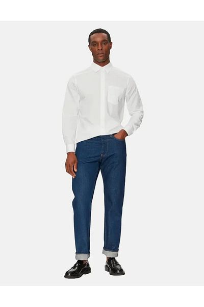 Calvin Klein Domeček pro muže, Karibský rukáv, Dlouhý Naht, Jednobarevný, Styl jména, Deep Boke Kuştara