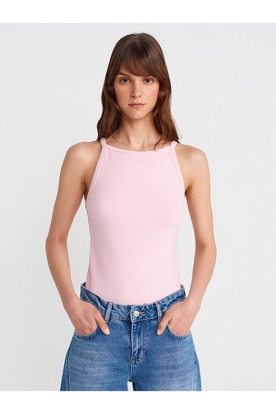 Dilvin 21055 Strappy Tank-Top Dusty Pink