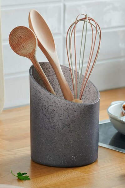 Tchibo Granite Pattern Utensils Stand, Dark Grey