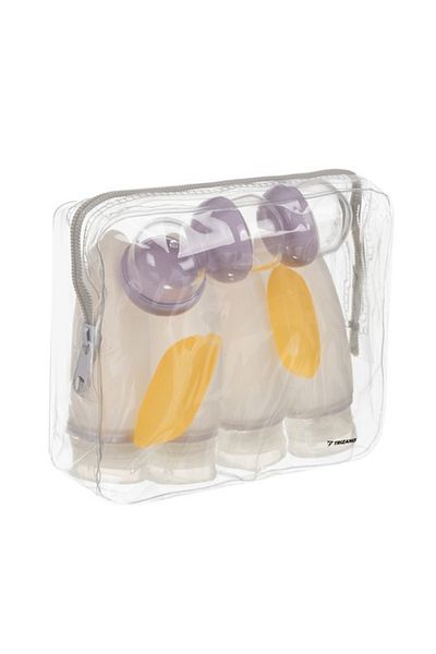 TECOS Set recipiente pentru cosmetice, Tecos, 10 piese, ideale pentru trusa de calatorii