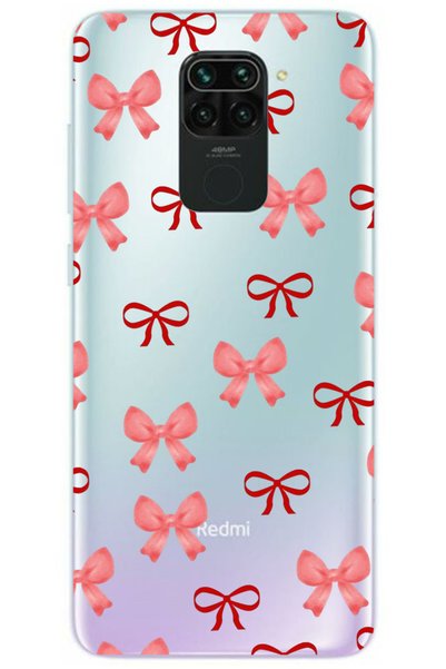 WANNA PROTECT Xiaomi Redmi Note 9 Bows Patterned Patterned Clear Silicone Case