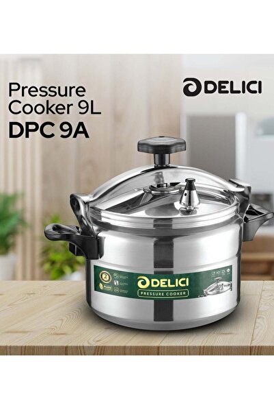 DELICI 9L Aluminum Pressure Cooker (DPC 9A)-Fast,Efficient,Safe Cooking Durab...