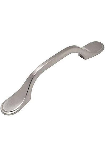 COSMAS 25 Pack - 9533SN Satin Nickel Cabinet Hardware Footed Handle Pull - 3" Inch (76mm) Hole Cente