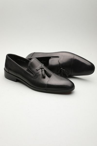 Gondol Men's Genuine Leather Classic Loafer Black 42 Ttx. 601141