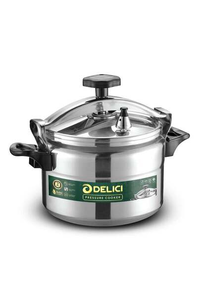 DELICI طنجرة ضغط من الألومنيوم سعة 9 لتر (DPC 9A) - سريعة، فعالة، آمنة للطهي، متينة، قفل أمان، طنجرة عربية