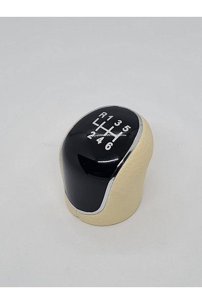 FVR Ford Focus - Mondeo - Kuga Cmax 6 Forward Beige Leather Gear Shift Knob