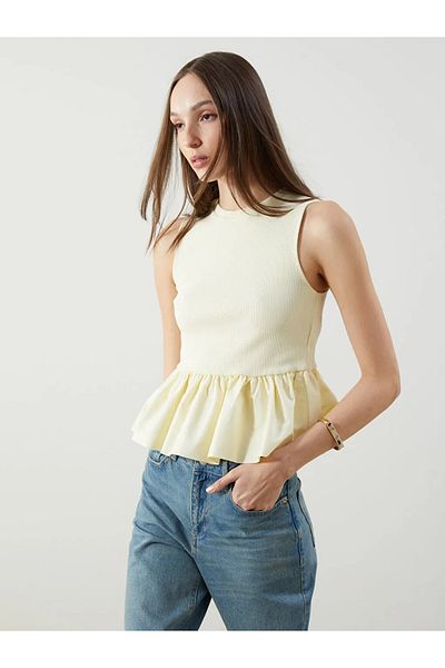LC Waikiki Lcw Vision Crew Neck Ruffle Blouse