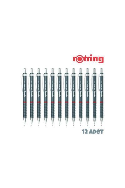 Rotring Tikky Retro Versatil Pen0.7Mm Gray 12 Pack