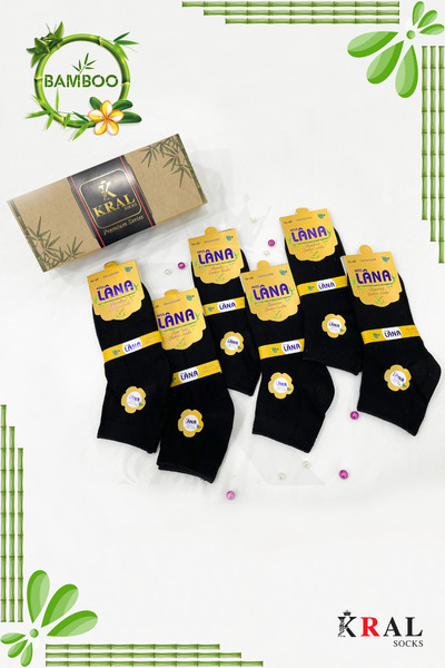 KRAL SOCKS Women's Bamboo Socks (6 Pairs) Colorful Gift Boxed Booties Women's Socks