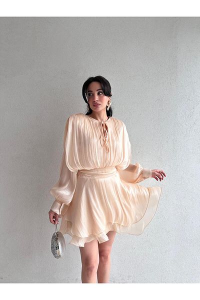 Mooi Butik Reosa Mini Dress 5463 - Cream