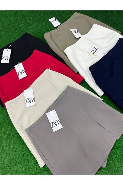 BETULAKSUBUTİK Skirt with Slit Detail and Shorts Inside