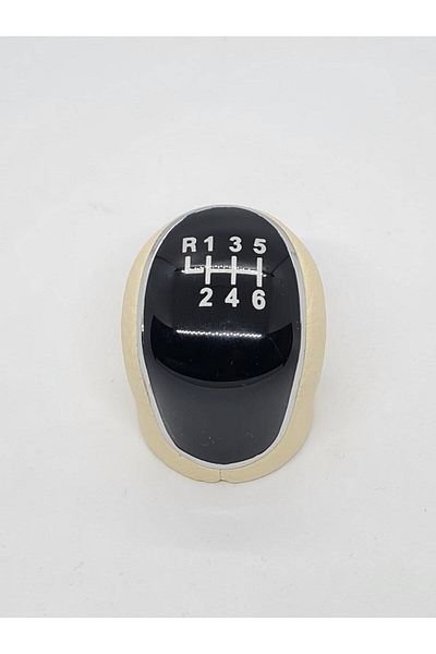 FVR Ford Focus - Mondeo - Kuga Cmax 6 Forward Beige Leather Gear Shift Knob