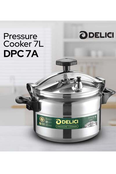 DELICI 7L Aluminium Pressure Cooker (DPC 7A)- Fast,Efficient Safe Durable Bod...