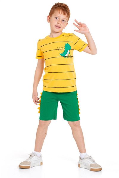 CiciTime Çocuk Modası Boy's Capri Casual Set with Summer Shorts