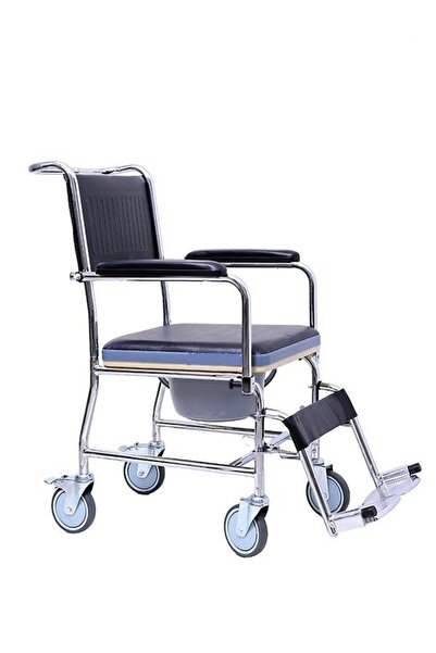 karagül Kapaklı Ev Tipi Tekerlekli Sandalye | Banyo Tuvalet Duş Wc Koridor Hasta Yaşlı Engelli Sandalyesi