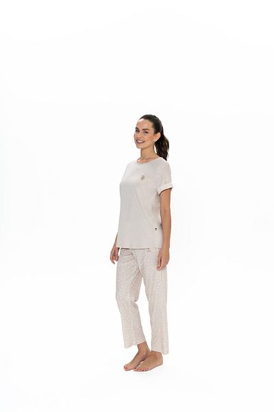 U.S. Polo Assn. U.S. Polo Assn. Women's Beige Polka Dot Pajama Set - Arass20W05W2W