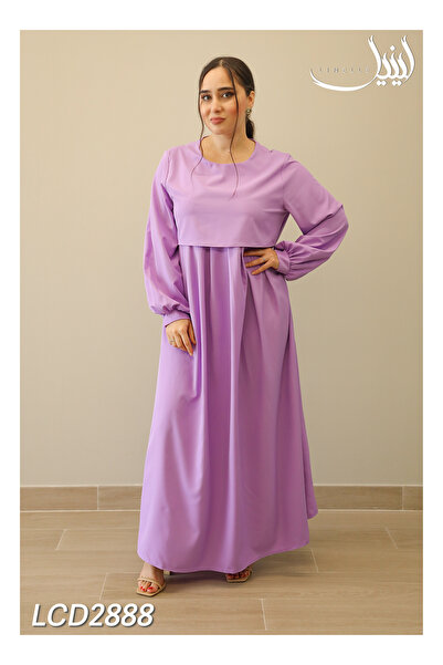 LINELLE فستان كاجوال – فساتين ماكسي بتصميم متعدد الطبقات وأكمام طويلة