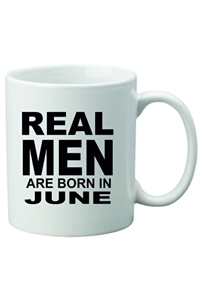 OEM Εξατομικευμένη λευκή κούπα "Οι πραγματικοί άντρες γεννιούνται τον Ιούνιο"...