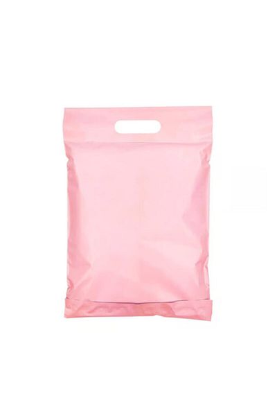 DAD Set of 100 Courier Bags (ENVELOPES) Pink With Handle, 345×450 90 50 Mm, 60 My