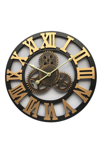 ABAREEK Vintage Industrial Gear Wall Clock